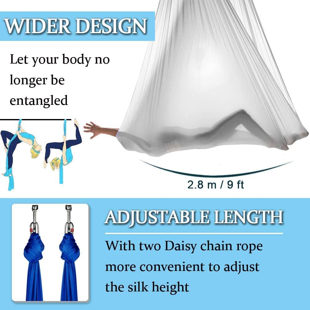 Solid Color Yoga Flying Hammock Yoga Equipment Color : Black|Blue|Gold|Silver|Dark Green|Orange|Pink|Purple|Red|White|Army Green|MULTI|Burgundy|Sky Blue|Yellow|Fuchsia|Grass Green|Rose Red|Lake Blue Solid Color Yoga Flying Hammock Yoga Equipment