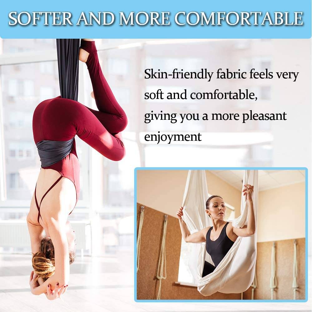 Solid Color Yoga Flying Hammock Yoga Equipment Color : Black|Blue|Gold|Silver|Dark Green|Orange|Pink|Purple|Red|White|Army Green|MULTI|Burgundy|Sky Blue|Yellow|Fuchsia|Grass Green|Rose Red|Lake Blue Solid Color Yoga Flying Hammock Yoga Equipment