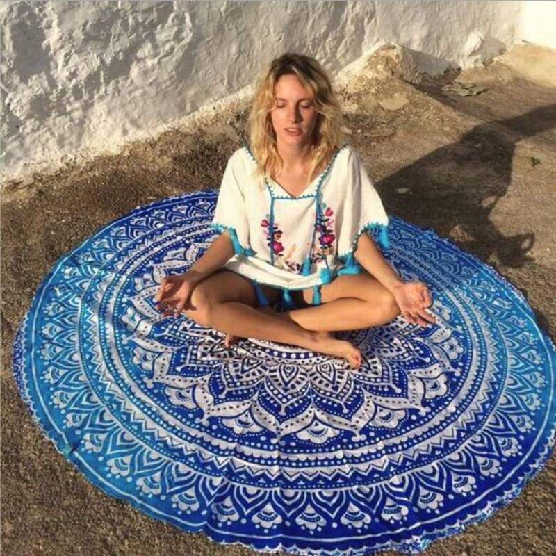 Round Printing Yoga Blanket