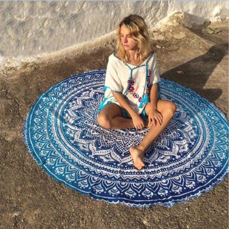 Round Printing Yoga Blanket