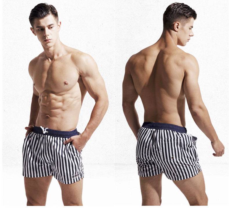 Men's Striped Swimming Shorts