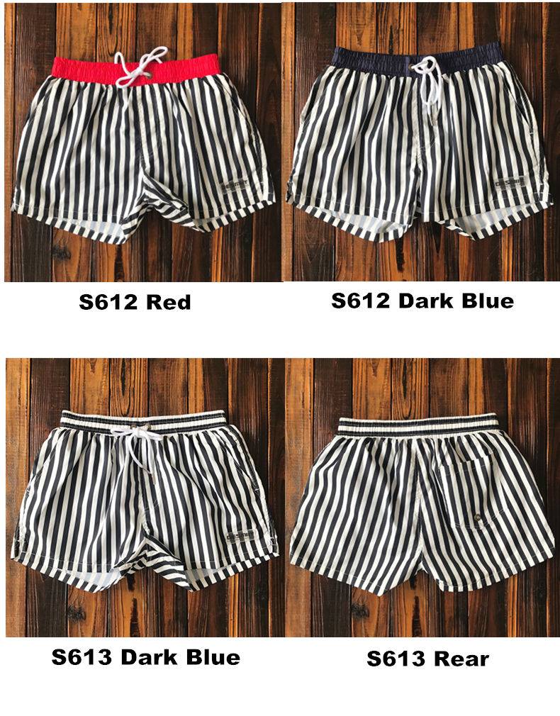 Men's Striped Swimming Shorts