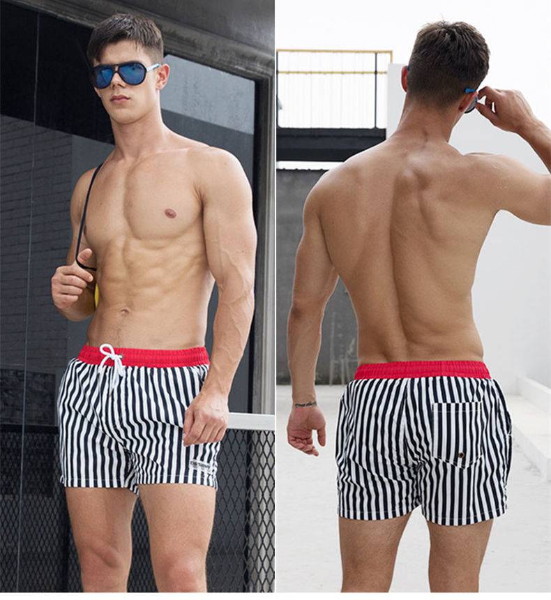 Men's Striped Swimming Shorts