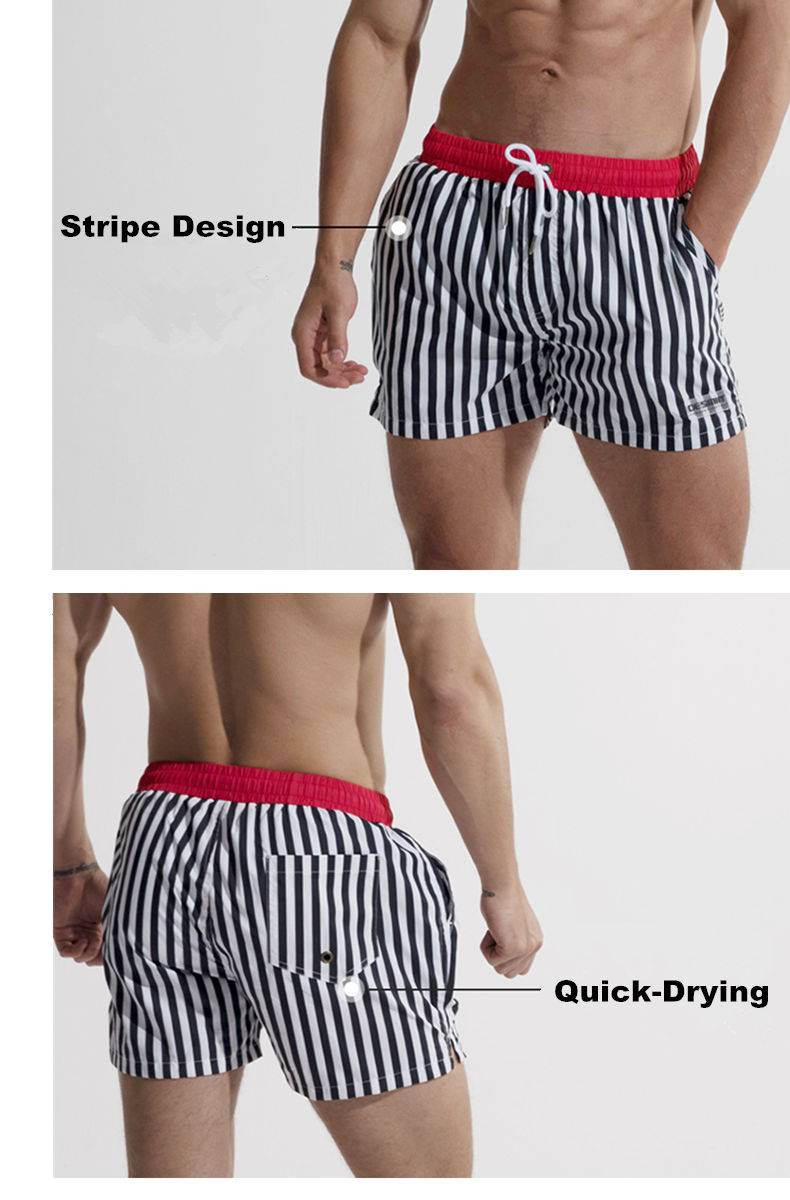 Men's Striped Swimming Shorts