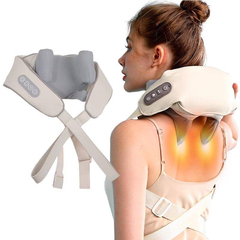 Neck and Shoulder Massage Kit with Heat for Pain Relief Massagers Color : Cat claw head|Common head Neck and Shoulder Massage Kit with Heat for Pain Relief Massagers