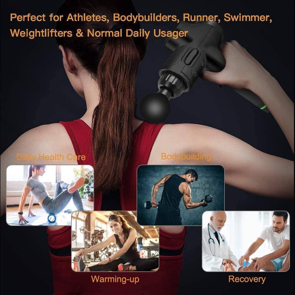 LCD Display Pain Relief Massage Gun Fitness Equipment Fitness Massagers Sports Ships From : Outside US|Inside US LCD Display Pain Relief Massage Gun Fitness Equipment Fitness Massagers Sports
