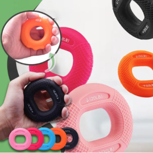Silicone Finger Gripper Hand Resistance Band Gripping Ring Wrist Stretcher Finger Forearm Trainer Pow Exercise Carpal Expander Fitness Equipment